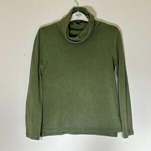 J. Crew Womens  Cowl Neck Knit Top LongSleeves Green Size XS
